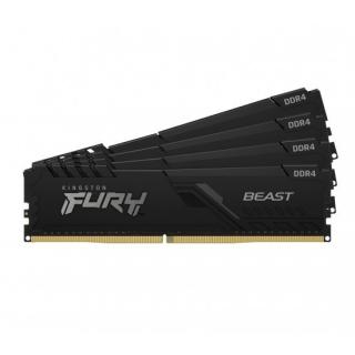 Fury Beast Black 4 x 16GB 3200MHz DDR4 Desktop Memory Kit - Black (KF432C16BBK4/64) 