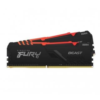 Fury Beast RGB 2 x 32GB 3200MHz DDR4 Desktop Memory Kit - Black (KF432C16BBAK2/64) 