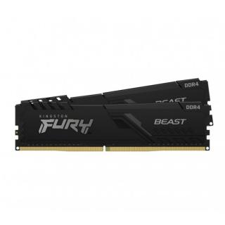 Fury Beast Black 2 x 8GB 3600MHz DDR4 Desktop Memory Kit - Black (KF436C17BBK2/16) 