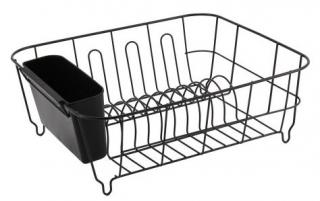 Catania 301 1 Tier Dish Drainer - Black 