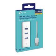 UE330 2-in-1 USB 3.0 3-Port Multi-Port Hub & Gigabit Ethernet Adapter - White