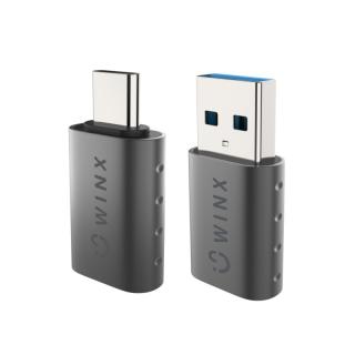 Link Simple Type-C to USB And USB to Type-C Combo Adapters - Black 