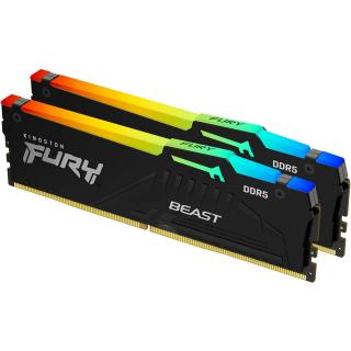 Fury Beast RGB 2 x 8GB 4800MHz DDR5 Desktop Memory Kit - Black (KF548C38BBAK2-16) 