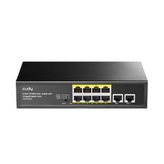 FS1010PG 10-Port Watchdog PoE+ Unmanaged Ethernet Switch with 2 Gigabit Uplink Ports 