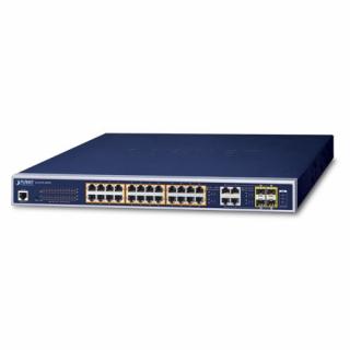 GS-4210-24P4C 24-Port PoE+ Layer 2 Managed Gigabit Switch with 4 x Gigabit TP/SFP Combo Ports 