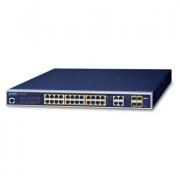 GS-4210-24P4C 24-Port PoE+ Layer 2 Managed Gigabit Switch with 4 x Gigabit TP/SFP Combo Ports