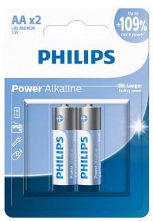 Power Alkaline LR6P2B 2X AA Batteries - (Blister) 