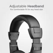 HS125 Dual 3.5mm stereo Headset With Flex Mic- Black