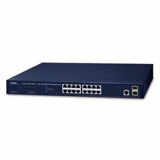 GS Series GS-4210-16T2S 16-Port Layer 2 Managed Gigabit Switch with 2 x SFP Ports 