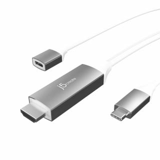 JCC155G 4K HDMI To USB Type-C With PD100W Pass-Through Display Cable Adapter 