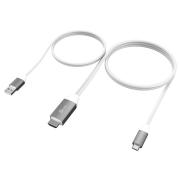 JCC154G USB-C To 4K HDMI Cable With USB Type-A For Charging