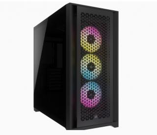 iCUE 5000D RGB Airflow Black Tempered Glass Mid Tower Chassis - Black 