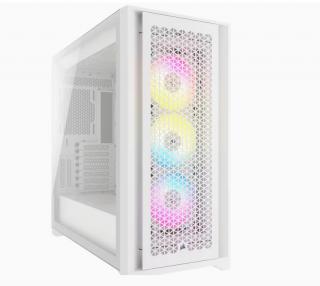 iCUE 5000D RGB Airflow Black Tempered Glass Mid Tower Chassis - White 