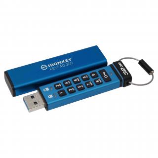 Ironkey KeyPad 200 iKKP200 32GB Flash Drive - Blue 