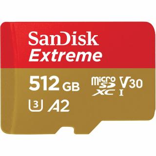 Extreme MicroSDXC 512GB A2 UHS I U3 Memory card 