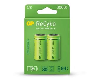 Rechargeable NiMH 3000mAh C Batteries - 2 pack 