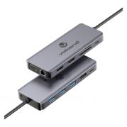 Core Multi Duo Series 13-in-1 Multi Port Hub - Grey (VK-8148-BK)