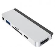 HyperDrive HD319B 6-in-1 USB-C Hub for iPad - Silver