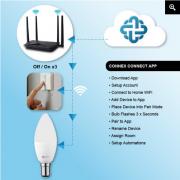 CC-L2004-6 Smart WiFi Bulb 4.5W LED Warm-Cool White Candle(Pin/Bayonet)