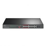 TL-SL1218MP 16-Port 10/100 Mbps + 2-Port Gigabit PoE Rackmount Unmanaged Switch with 2 x Combo SFP Ports