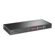 TL-SL1218MP 16-Port 10/100 Mbps + 2-Port Gigabit PoE Rackmount Unmanaged Switch with 2 x Combo SFP Ports