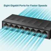 LiteWave LS1008G 8-Port Gigabit Desktop Switch