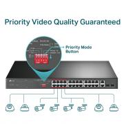 TL-SL1226P 24-Port PoE+ Ethernet + 2 x Gigabit Port Unmanaged Switch with 2 x SFP Ports