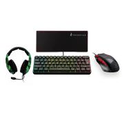 4in1 Keyboard, Mouse, Headset and Mousepad Starter Bundle Kit