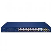 GS-4210-24PL4C 24-Port PoE Combo Managed Switch with 4 x Gigabit TP/SFP Ports