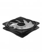 RF series RF120W 120mm White LED Chassis Fan - Black