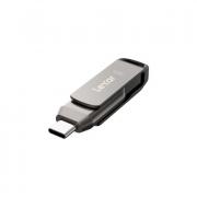 JumpDrive Dual Drive D400 64GB USB 3.1 Type-C Flash Drive - Metal