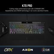 K70 Pro RGB Black Optical-Mechanical Gaming Keyboard with PBT Double Shot Pro Keycaps - OPX Switch