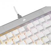 K70 Pro RGB White Optical-Mechanical Gaming Keyboard with PBT Double Shot Pro Keycaps - OPX Switch