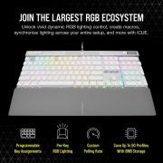 K70 Pro RGB White Optical-Mechanical Gaming Keyboard with PBT Double Shot Pro Keycaps - OPX Switch