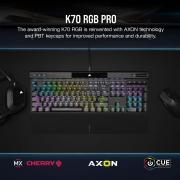 K70 Pro RGB Black Mechanical Gaming Keyboard with PBT Double Shot Pro Keycaps - Cherry MX Red