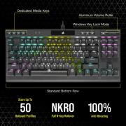 K70 RGB TKL Champion Series Optical-Mechanical Gaming Keyboard with PBT Double Shot Pro Keycaps - OPX Switch