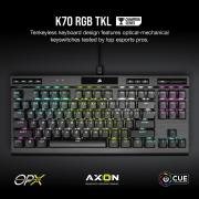 K70 RGB TKL Champion Series Optical-Mechanical Gaming Keyboard with PBT Double Shot Pro Keycaps - OPX Switch