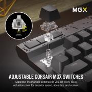 K70 Max RGB Magnetic-Mechanical Gaming Keyboard with Adjustable CORSAIR MGX Switches - Steel Grey