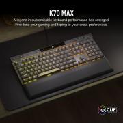 K70 Max RGB Magnetic-Mechanical Gaming Keyboard with Adjustable CORSAIR MGX Switches - Steel Grey