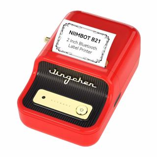 B21 Portable Bluetooth Thermal Label Printer - Red 