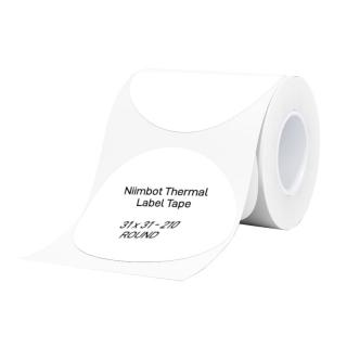 T31 Roll of 210 Direct Thermal 31x31 mm Round Labels - Clear 