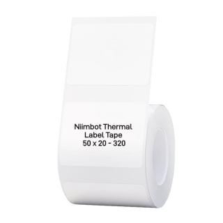 T50 Roll of 320 Direct Thermal 50x20mm Round Labels - White 