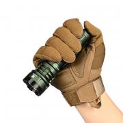 Defender P17 Dual-Switch Tactical Flashlight - Dark Green