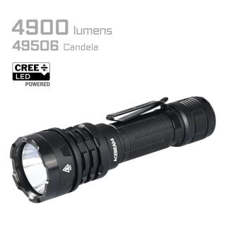 Defender P17 Dual-Switch Tactical Flashlight - Black 