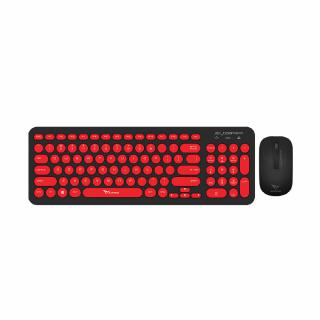 A2000 Wireless Keyboard Mouse Combo - Black & Red 