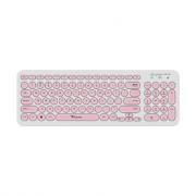 A2000 Wireless Keyboard Mouse Combo - White & Peach