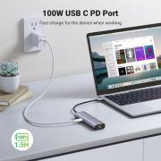 90568 USB-C 7-in-1 Docking Station - Metallic Grey