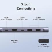 15214 USB-C 7-in-1 Docking Station - Metallic Grey