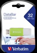 DataBar 32GB USB Flash Drive- Green