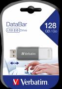 DataBar 128GB USB Flash Drive- Grey